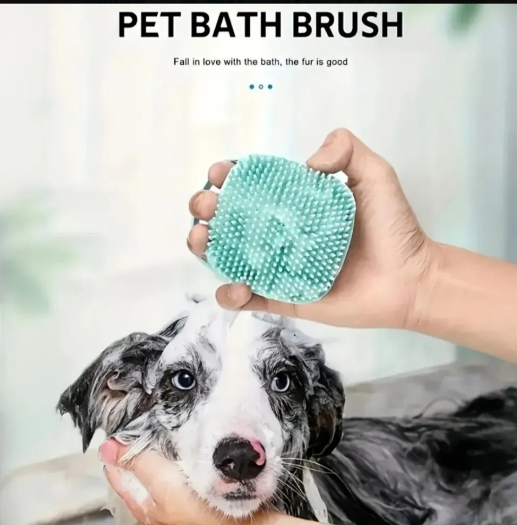 Pet Bath Brush menta