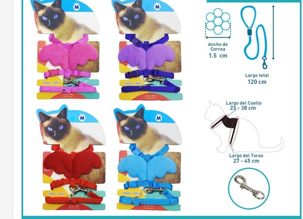 Arnes gato modelo alas talla m