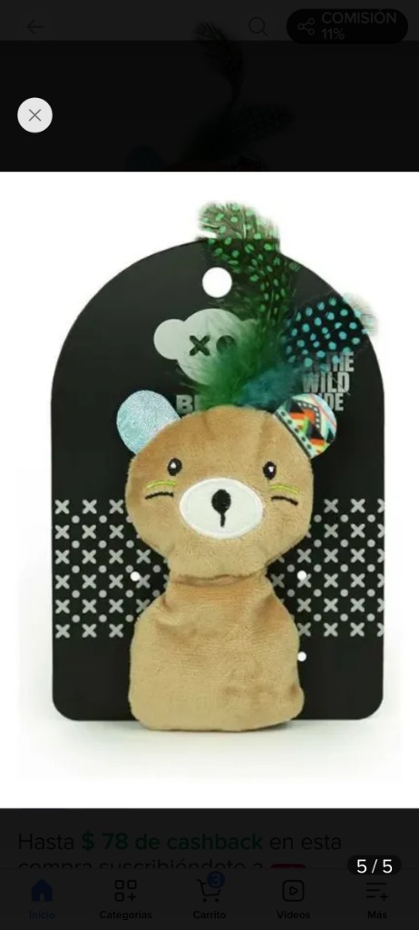 The Wild Route juguete oso con catnip