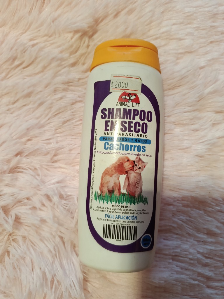 Animal Life shampoo en seco perros y gatos