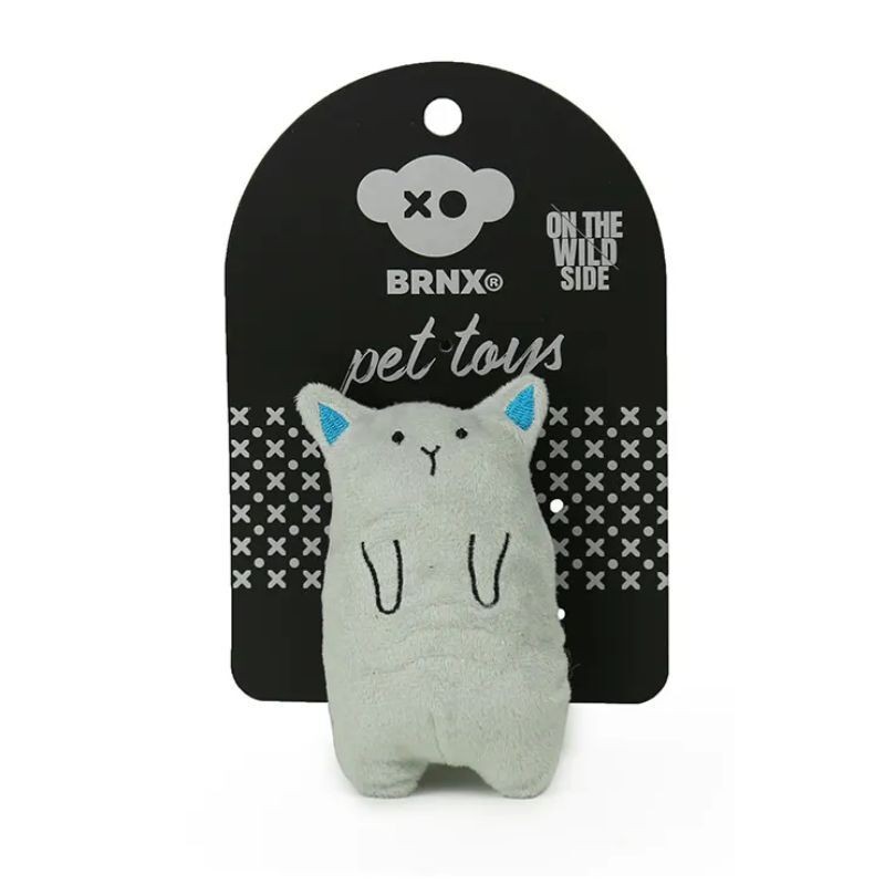 BRNX gato peluche gris