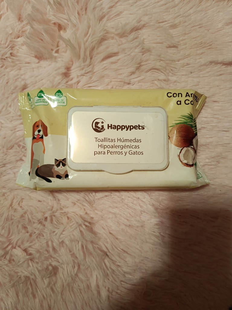 Happypets toallitas humedas coco