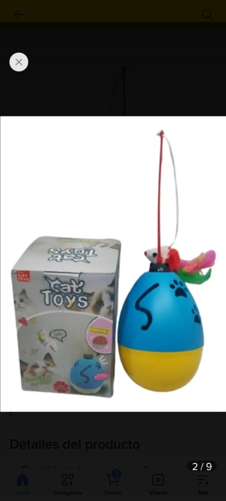 Cat Toys huevo azul/amarillo