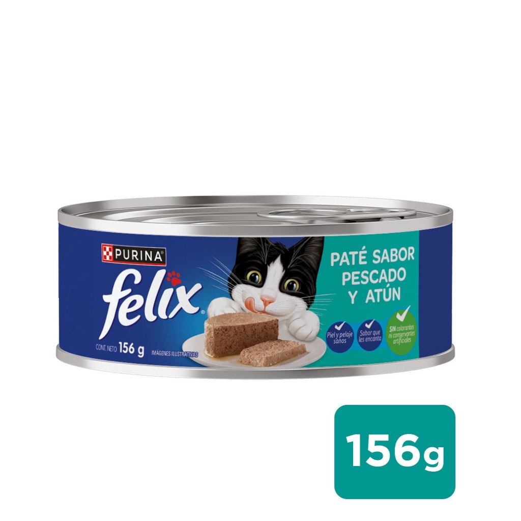 Purina Felix paté pescado y atún 156g