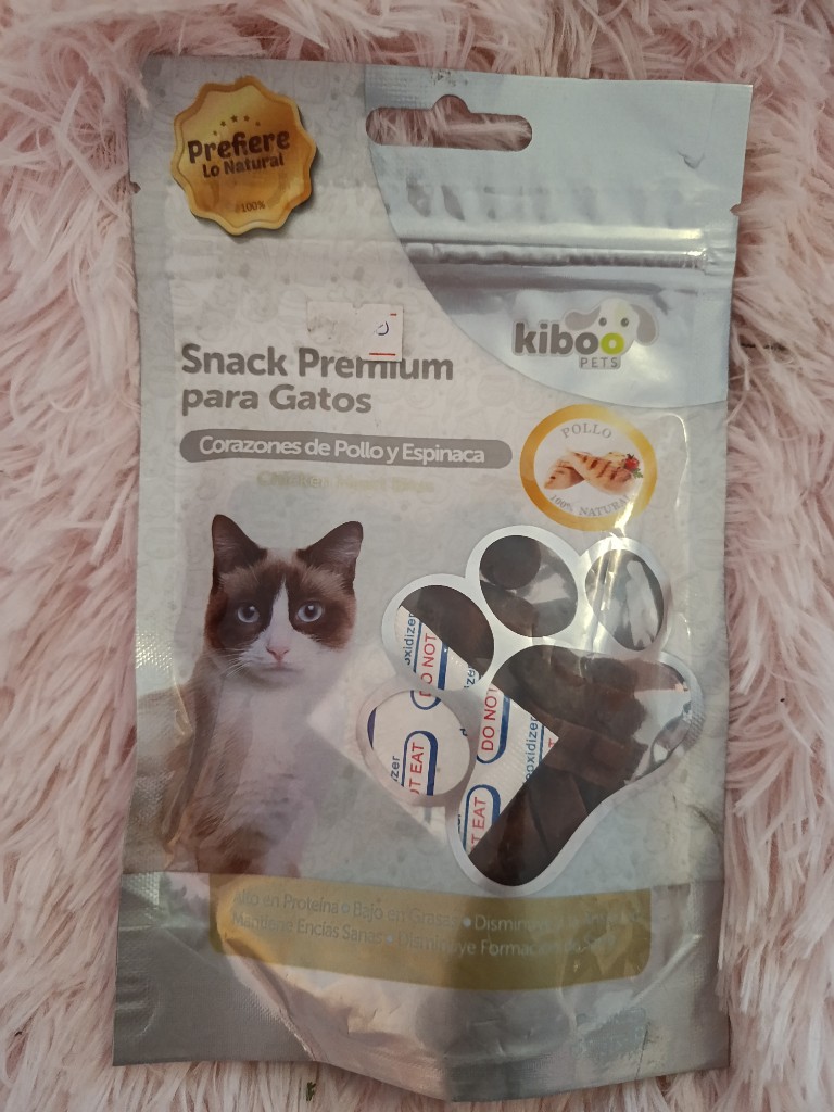kiboo Pets Snack Premium Gatos pollo y espinaca