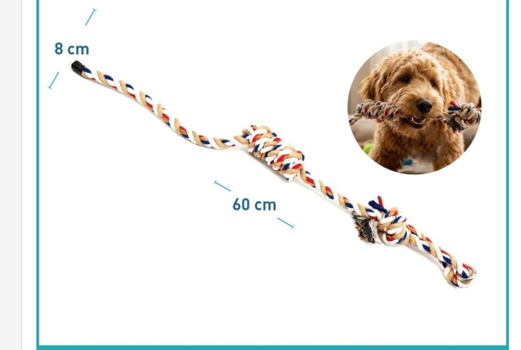 Cuerda trenzada multicolor 60cm