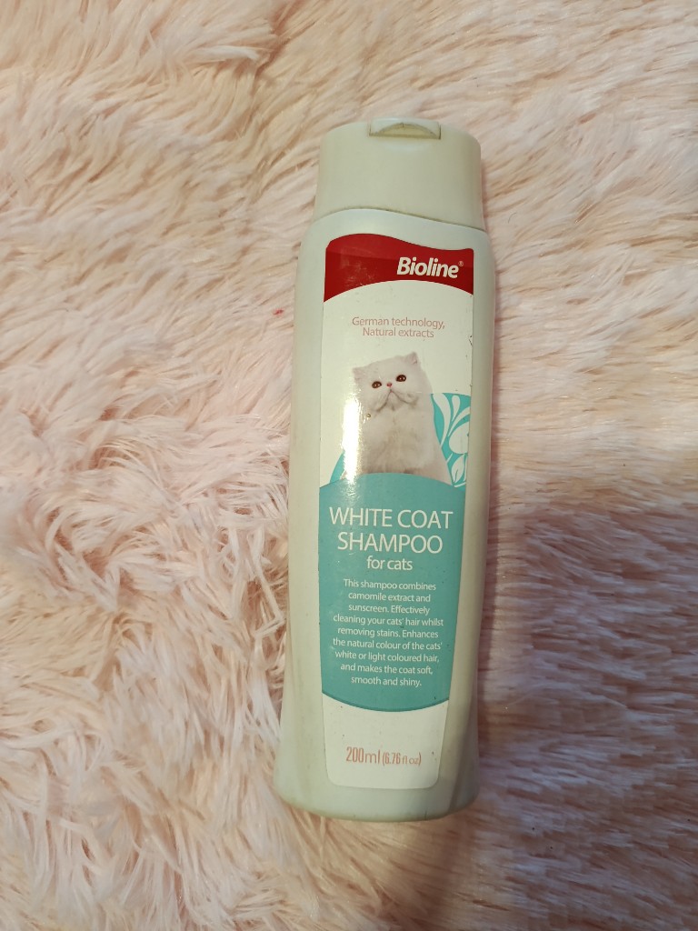 Bioline shampoo blanco gatos