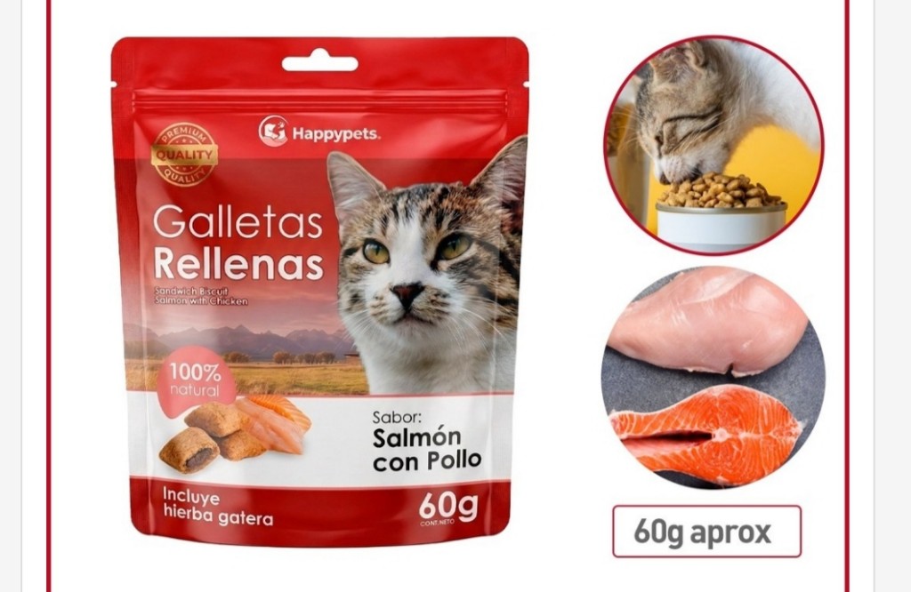 Happypets Galletas Rellenas Salmon con Pollo