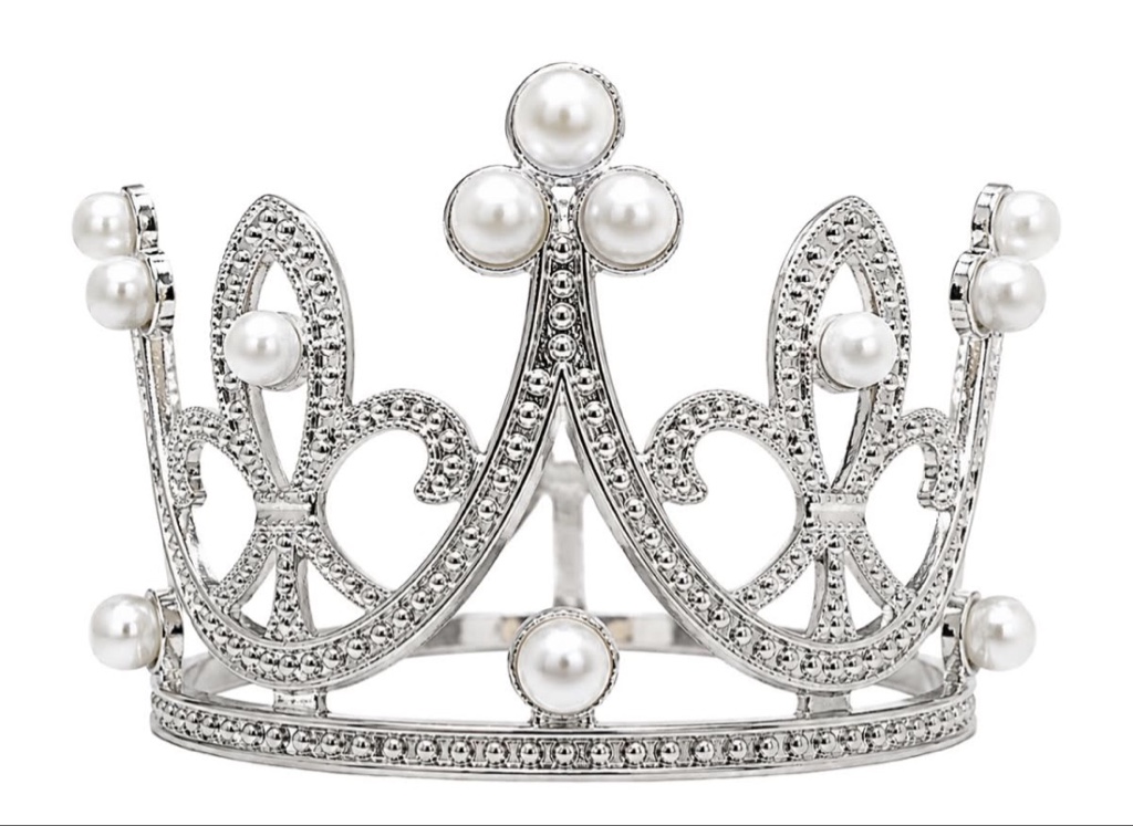 Medium Silver Crown With Pearls (1 Each)