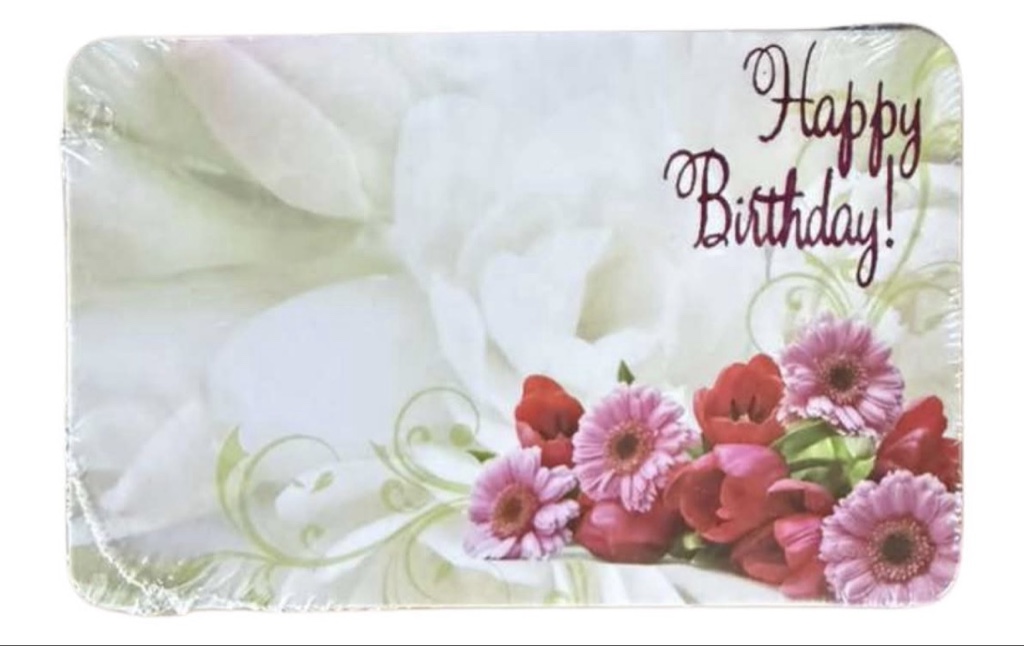 Happy Birthday Floral Message Card (1 Each)