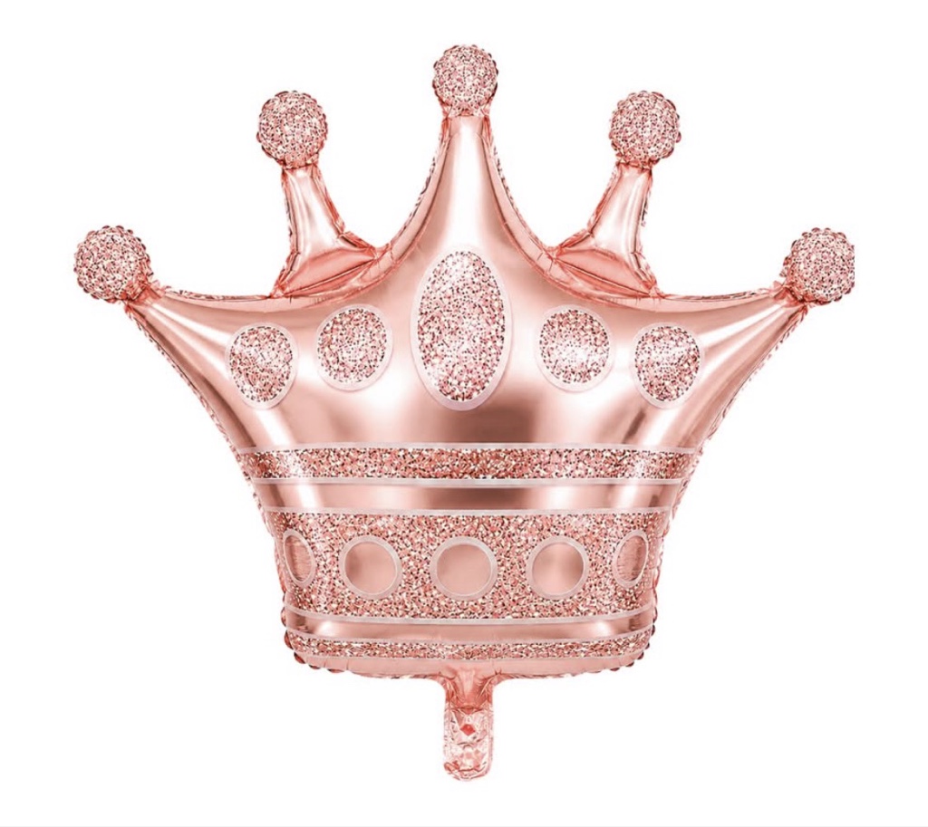 Rose Gold Crown Foil Balloon (1 Each) (15 Inch)