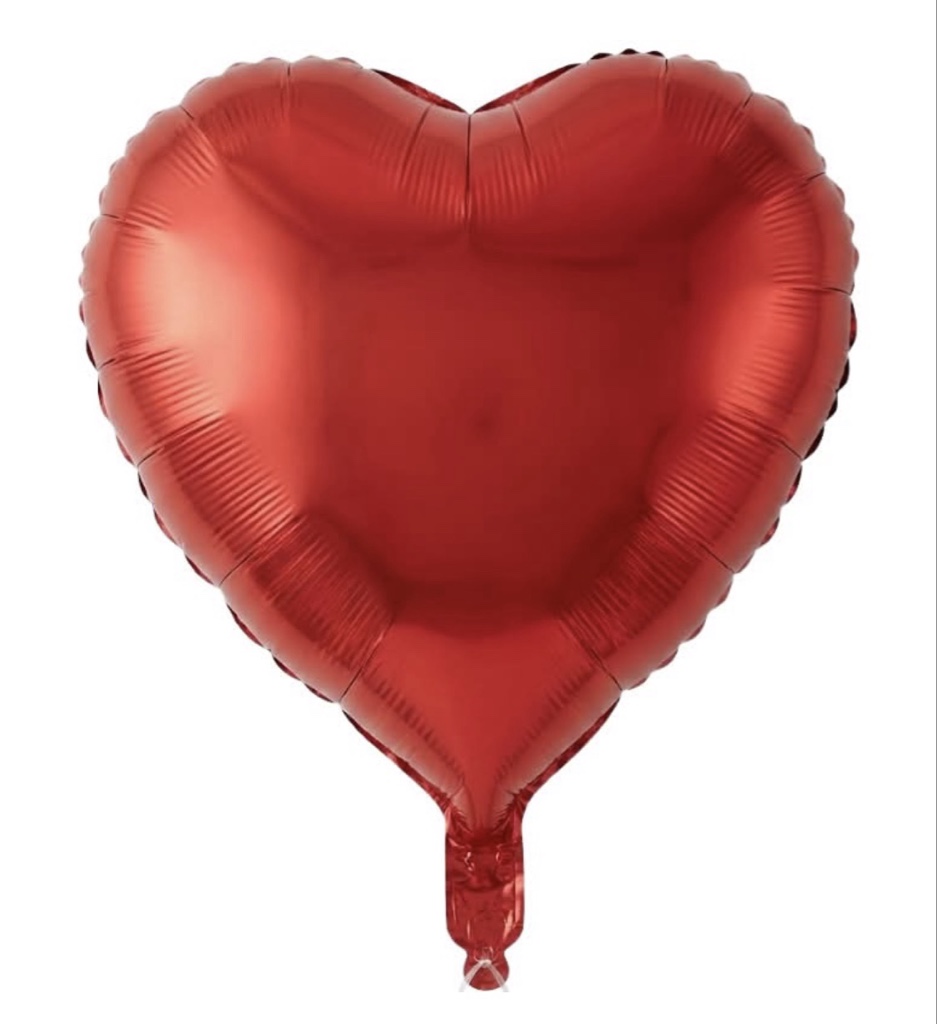 Red Heart-Shaped Foil Balloon (10 inch) (1 Each)