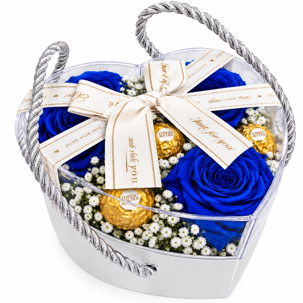 Ferrero Rocher blue rose gift box