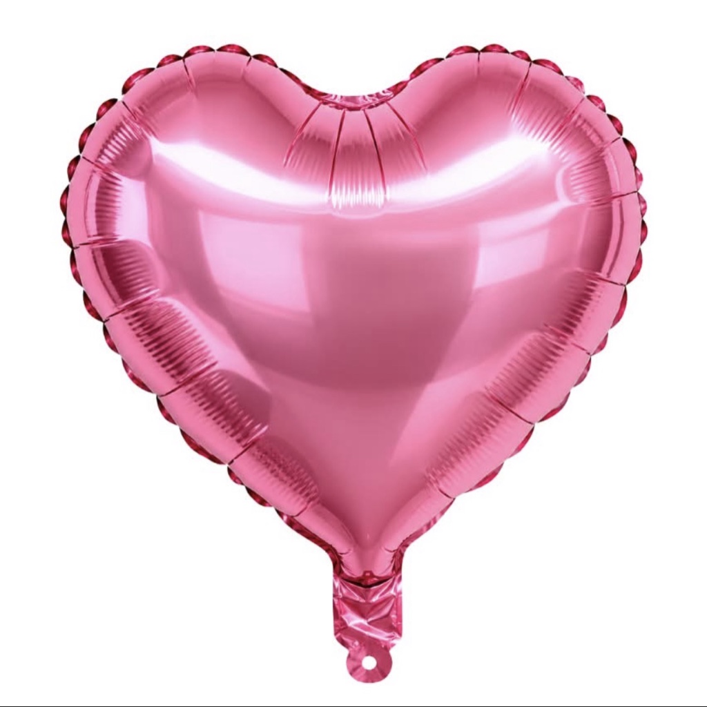 Pink Heart-Shaped Foil Balloon (1 Each) (10 Inch)