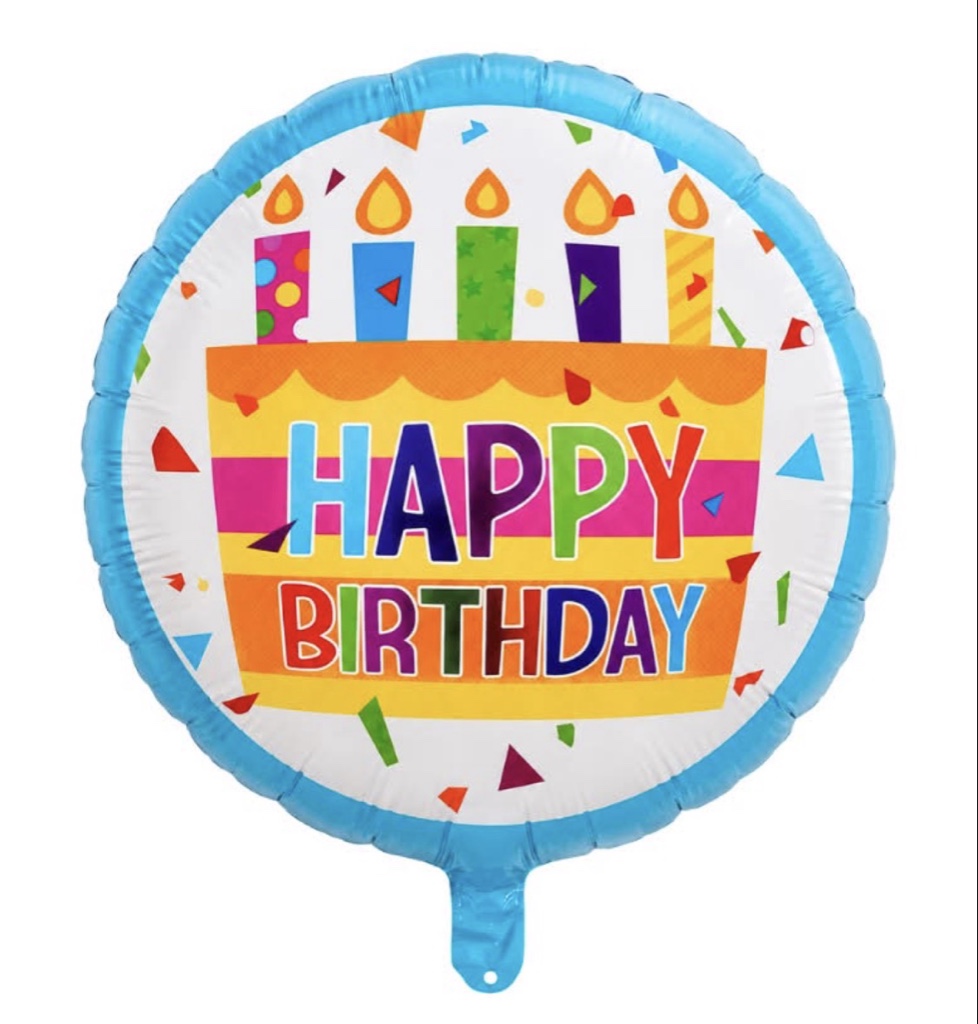 Happy Birthday Cake Foil Balloon (18 inch) (1 Each)