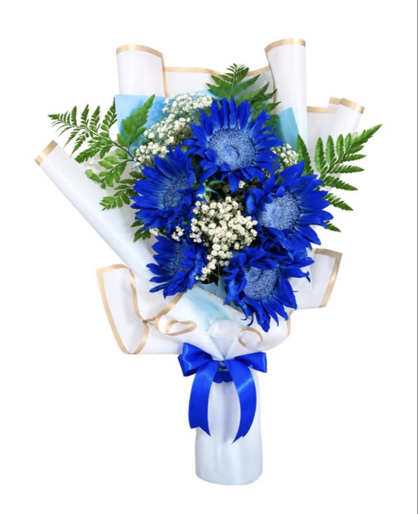 Bouquet of Blue Sunflowers