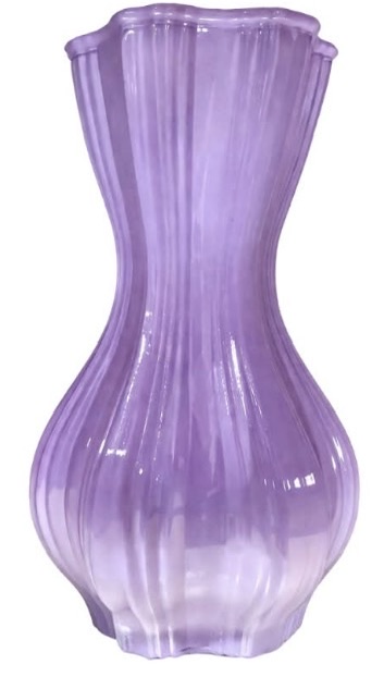 Lavender Frosted Glass Vase (1 Each)