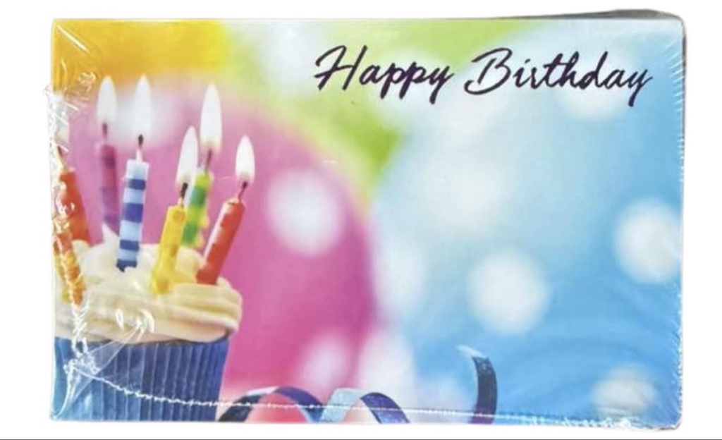 Happy Birthday Message Card (1 Each)
