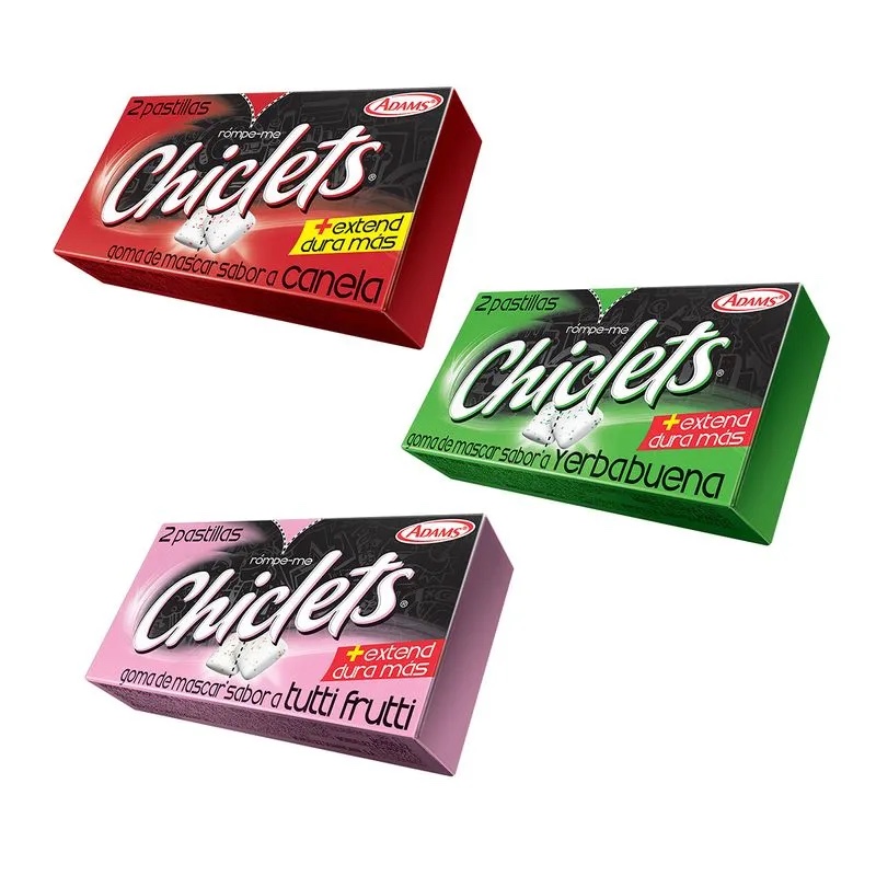 CHICLES ADAMS SURTIDOS 28 GR