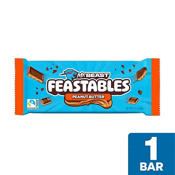 FEASTABLES PEANUT BUTTER 60GR
