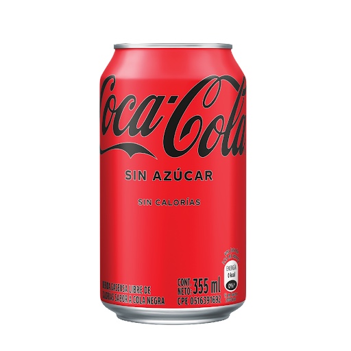 COCA COLA SIN AZUCAR LATA 355ML