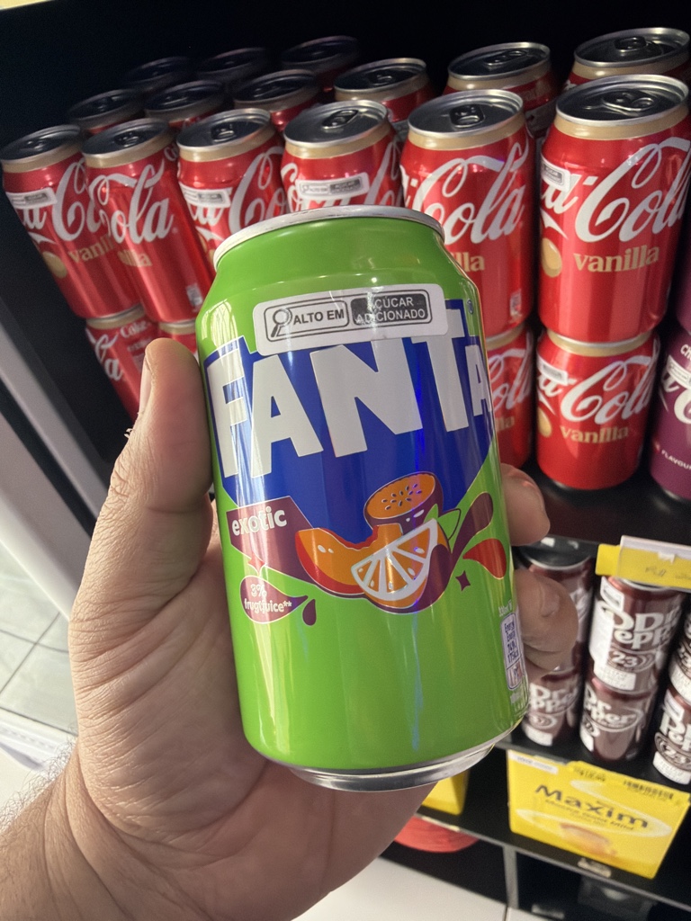 Fanta Exotic (pêssego, maracujá e laranja)
