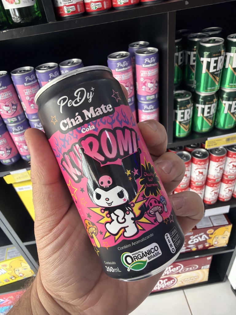 Kuromi Chá Mate cola zero açúcar 260ml