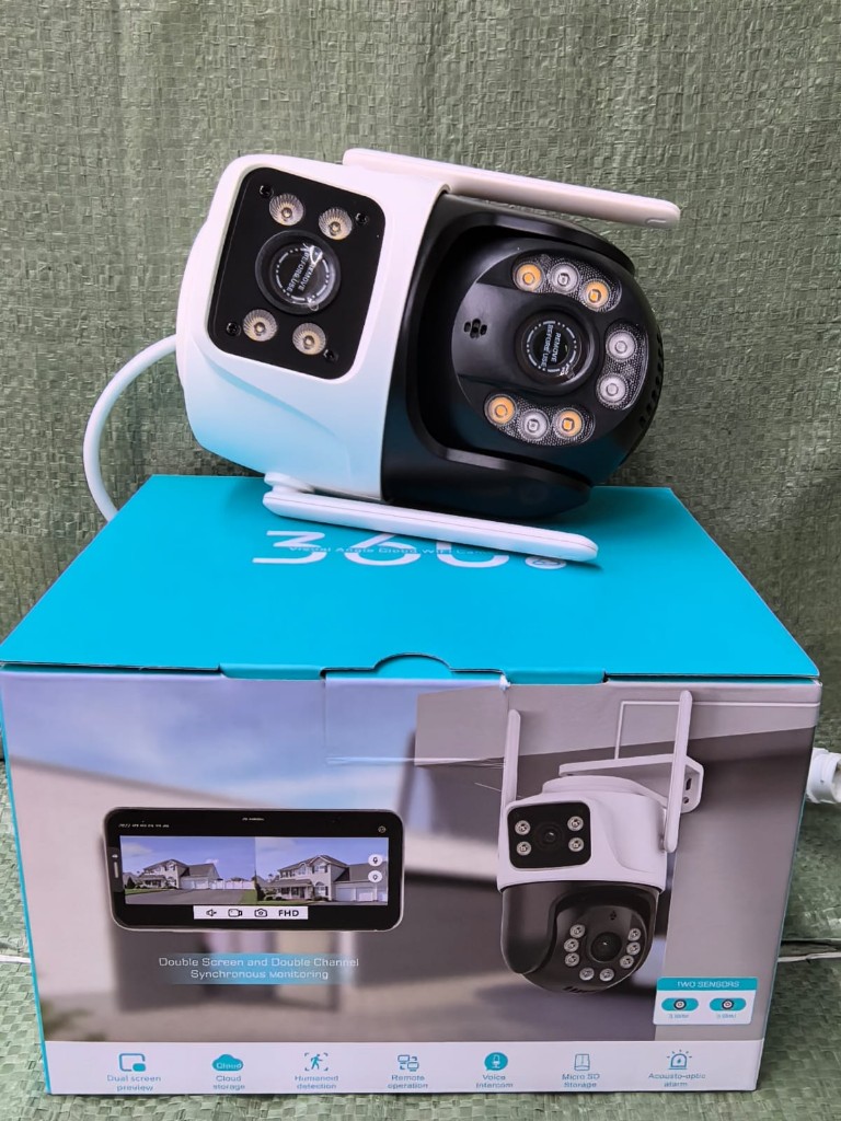 Camara seguridad wifi doble lente
