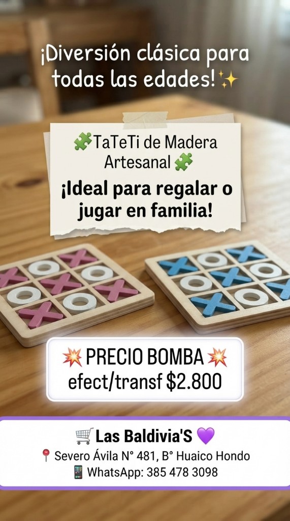 J0187 TaTeTi de madera
