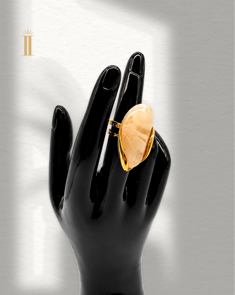 Anillo anacarado blanco