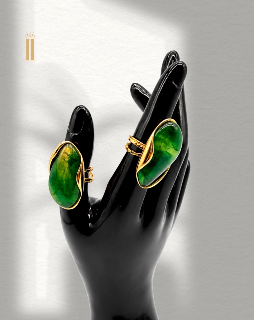 Anillo nacarado verde