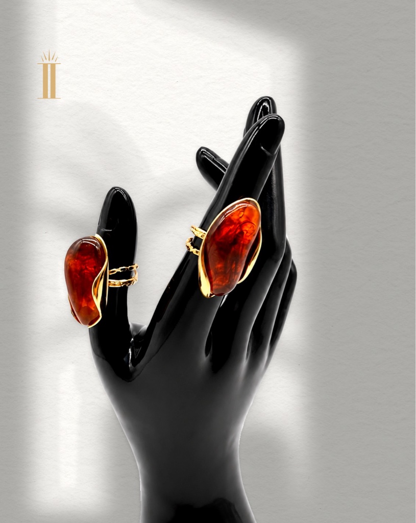 Anillo anacarado café