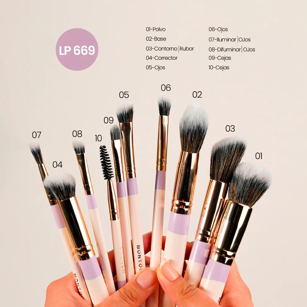 Kit de brochas Fluffy LP669