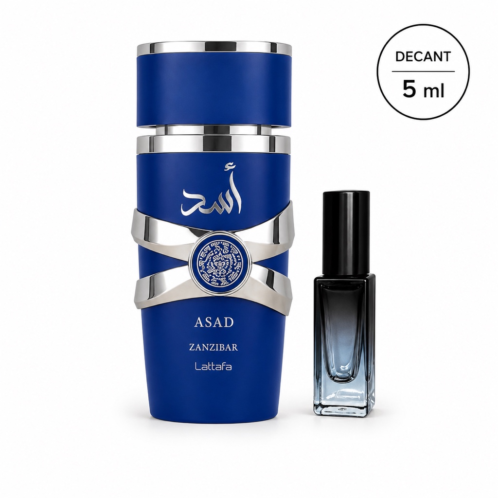 Decants Lattafa Asad Zanzíbar