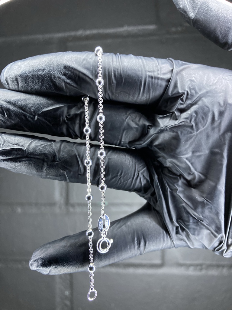 Pulsera eslabones finos con esferas