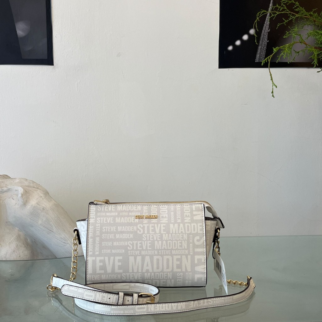 Bandolero Steve Madden Blanco Hueso y Gris Claro