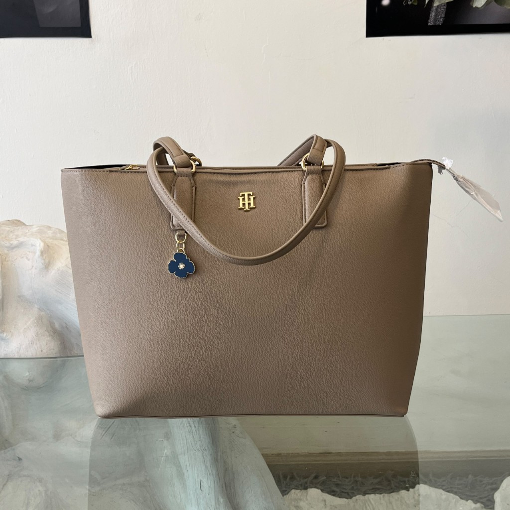 Cartera Tote Tommy Hilfiger Tono Beige