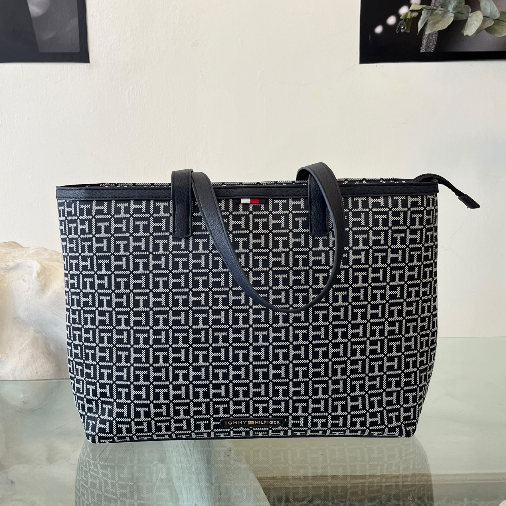 Cartera Tote Tommy Hilfiger Azul Mavy