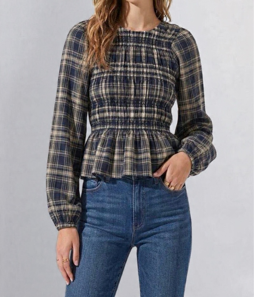 Cami blusa cuadros