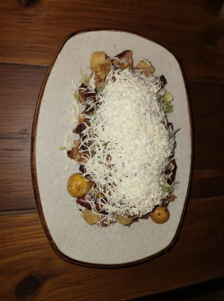 Picada de carne con queso