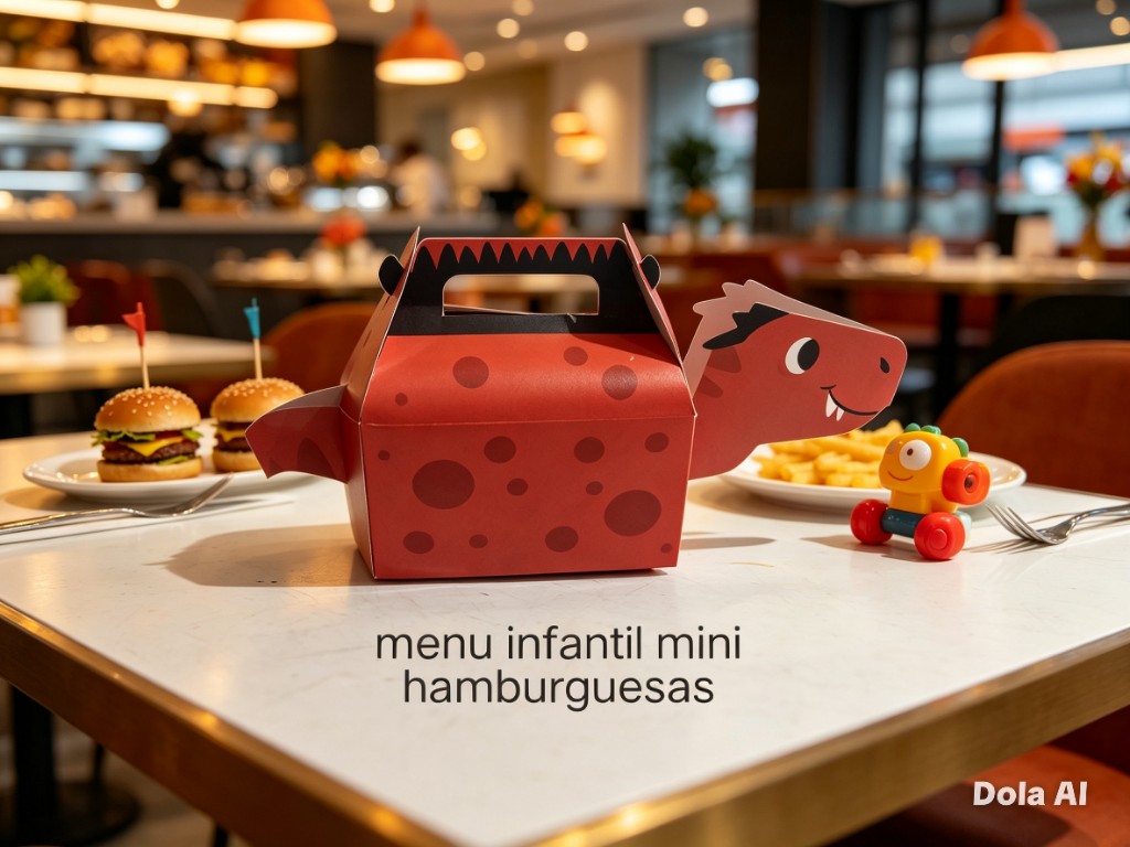 Menu infantil mini hamburguesas