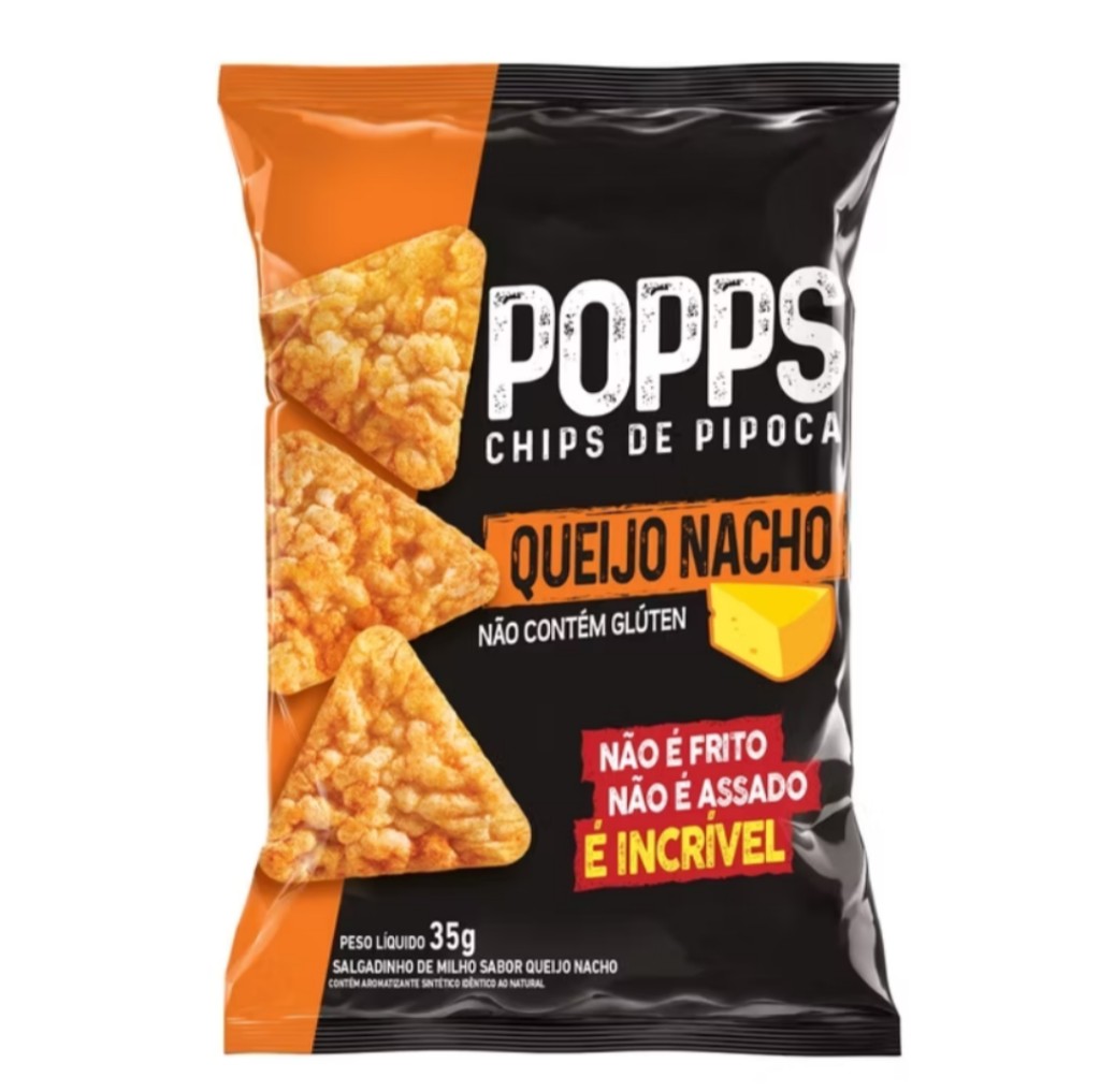 Chips de pipoca queijo nacho 35g