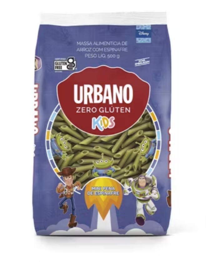 Macarrão kids sabor espinafre zero glúten 100g