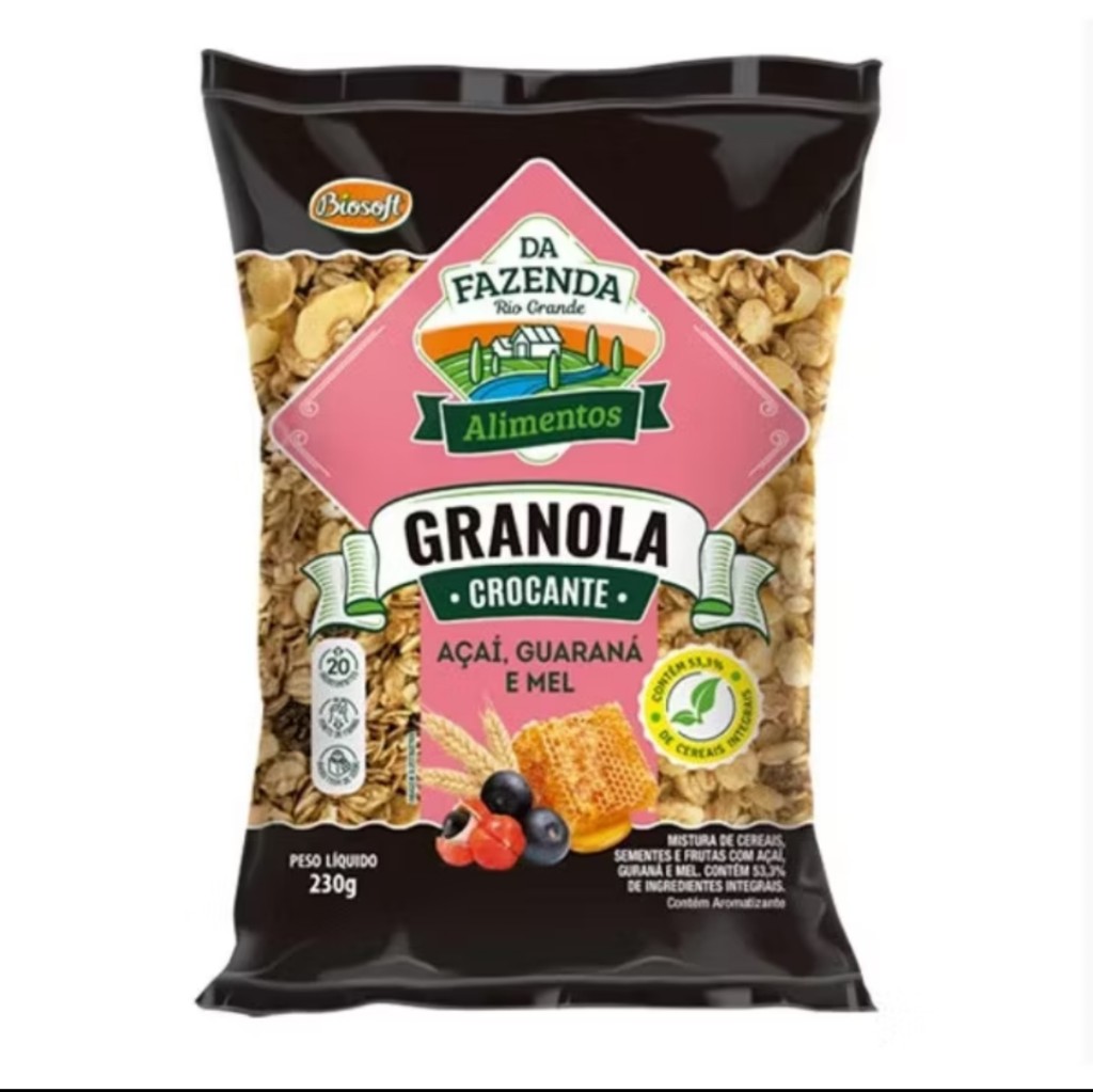 Granola açaí/guaraná/mel 230g