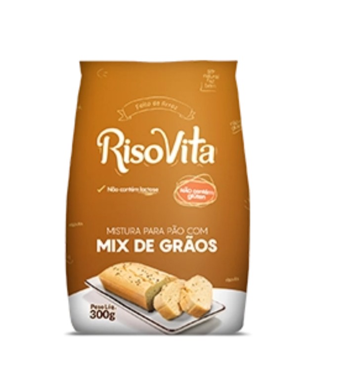 Mistura para pão mix de grãos sem glúten e sem lactose 300g