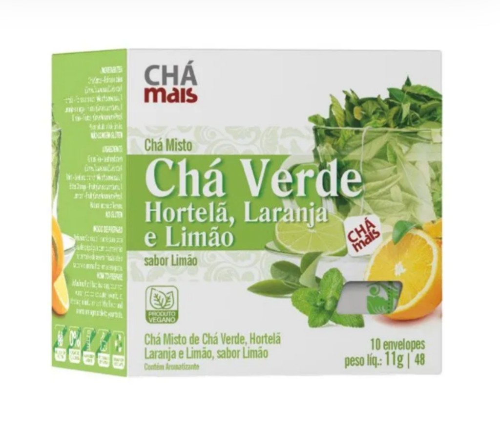 Chá misto verde ( hortelã/laranja/limão )