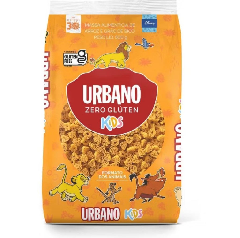 Macarrão kids de arroz grão de bico formato animais 500g