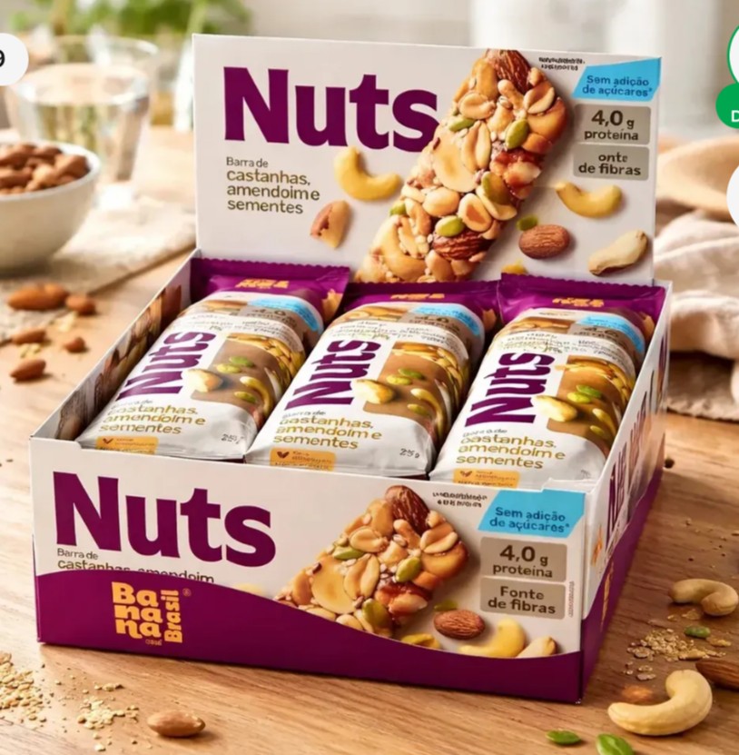 NUTS castanha/amendoim/abacaxi