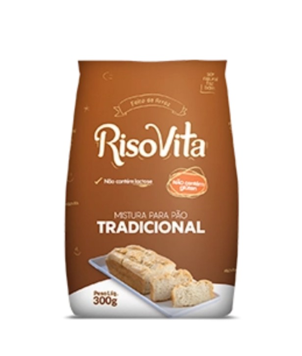 Mistura para pão tradicional sem glúten e sem lactose 300g