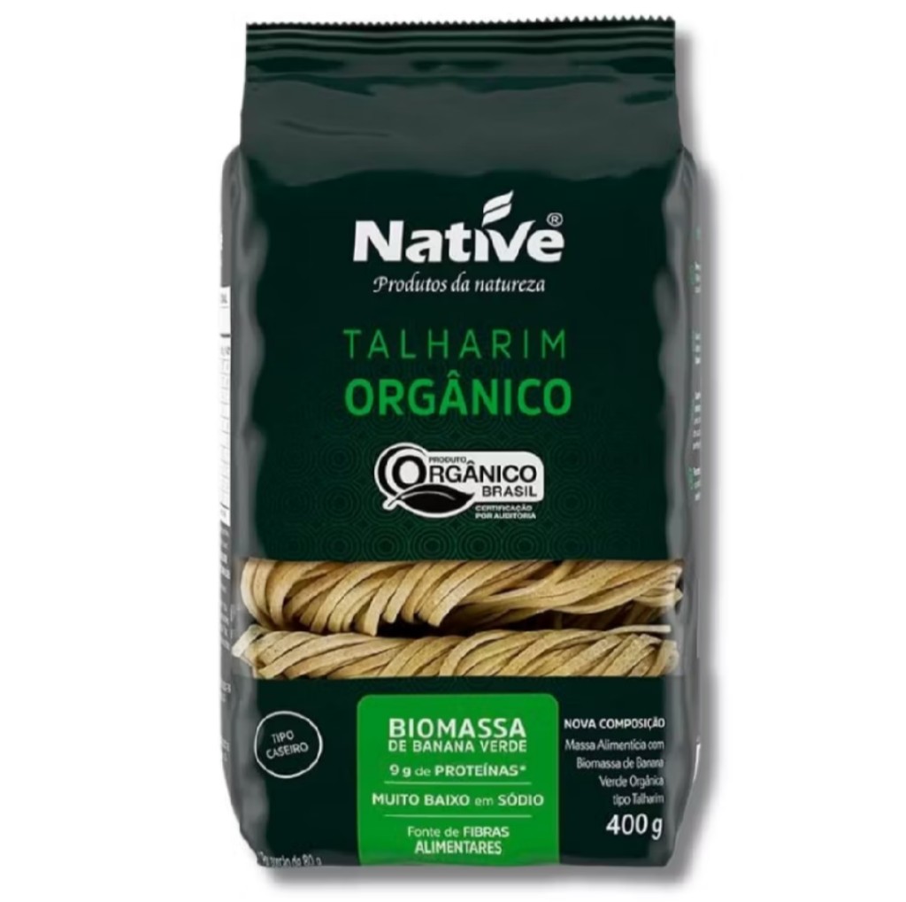 Macarrão Talharim Orgânico biomassa